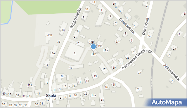 Skoki, Króla Kazimierza Wielkiego, 19D, mapa Skoki