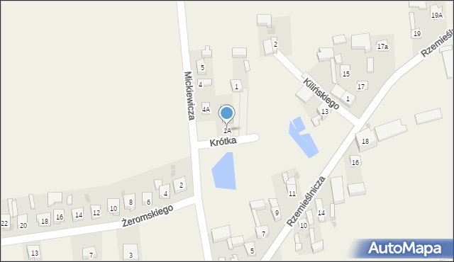 Skomlin, Krótka, 1A, mapa Skomlin