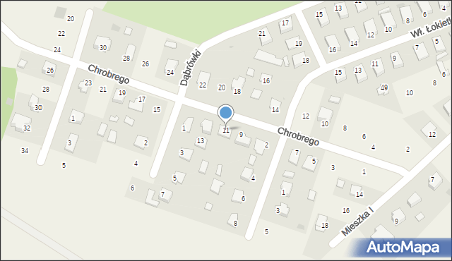 Skopanie, Króla Bolesława Chrobrego, 11, mapa Skopanie