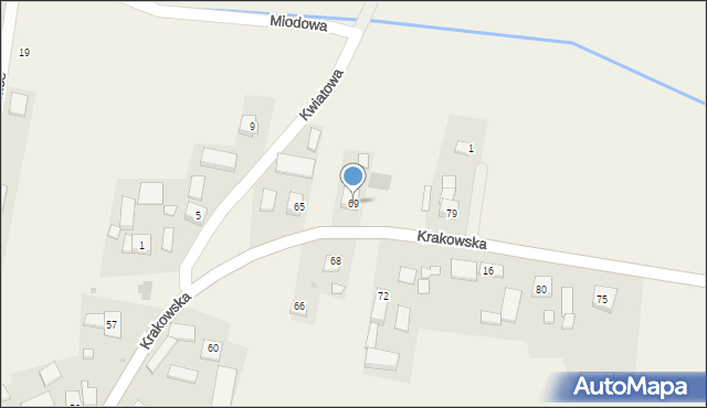 Skrzeszowice, Krakowska, 69, mapa Skrzeszowice