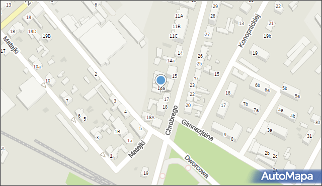 Skwierzyna, Króla Bolesława Chrobrego, 17a, mapa Skwierzyna