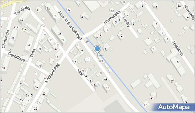 Skwierzyna, Króla Jana III Sobieskiego, 6c, mapa Skwierzyna