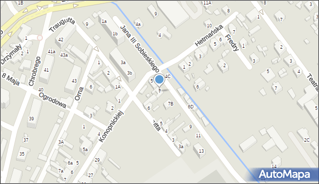 Skwierzyna, Króla Jana III Sobieskiego, 7, mapa Skwierzyna