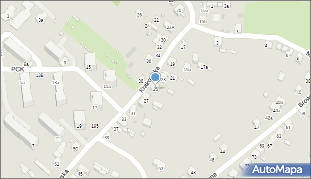 Sławków, Krakowska, 25, mapa Sławków