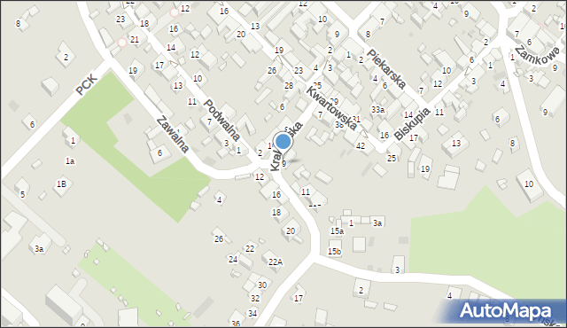 Sławków, Krakowska, 9, mapa Sławków