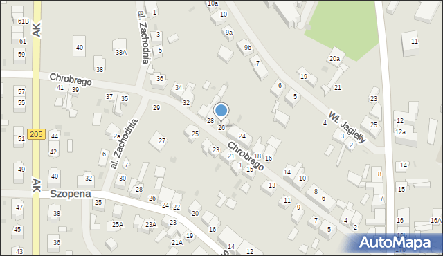 Sławno, Króla Bolesława Chrobrego, 26, mapa Sławno