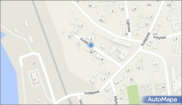 Sławoszowice, Krótka, 3a, mapa Sławoszowice