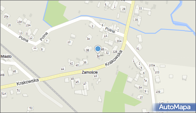 Słomniki, Krakowska, 34, mapa Słomniki