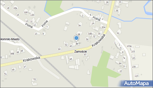 Słomniki, Krakowska, 36, mapa Słomniki