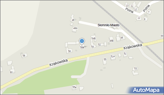 Słomniki, Krakowska, 54a, mapa Słomniki