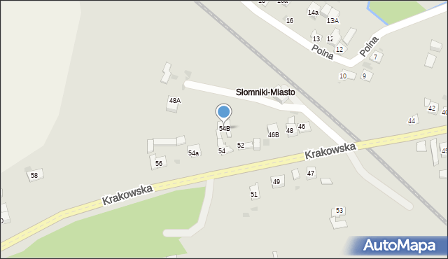 Słomniki, Krakowska, 54B, mapa Słomniki