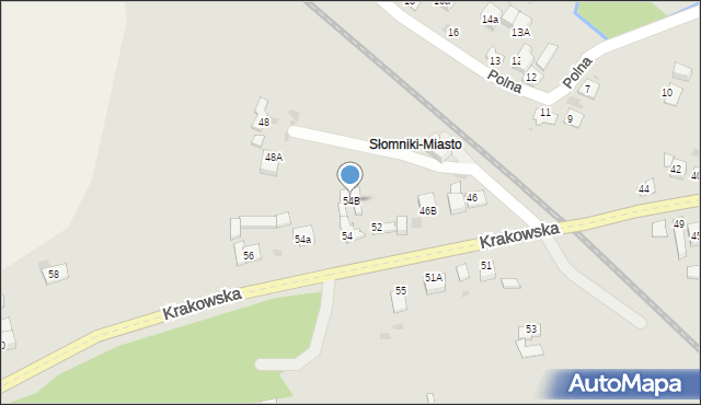 Słomniki, Krakowska, 54B, mapa Słomniki