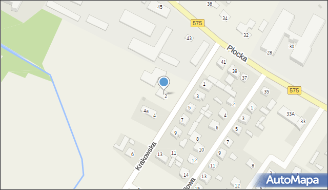 Słubice, Krakowska, 2A, mapa Słubice