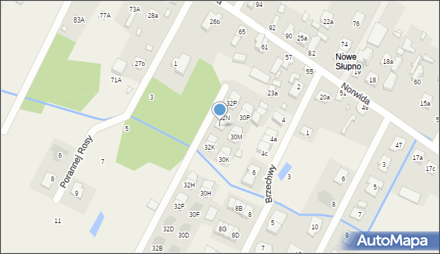 Słupno, Krasickiego Ignacego, bp., 32M, mapa Słupno