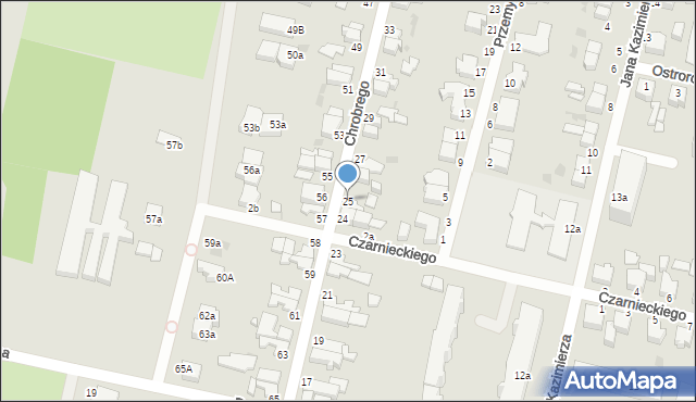 Słupsk, Króla Bolesława Chrobrego, 25, mapa Słupska