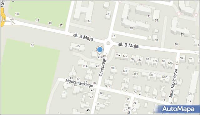 Słupsk, Króla Bolesława Chrobrego, 41a, mapa Słupska
