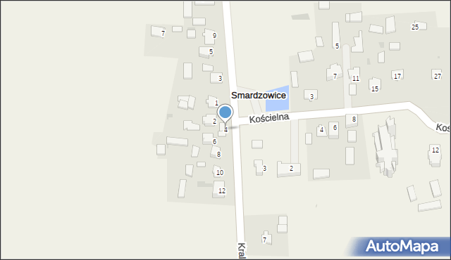 Smardzowice, Krakowska, 4, mapa Smardzowice