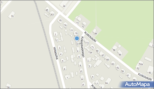 Śmigiel, Kraszewskiego, 2, mapa Śmigiel