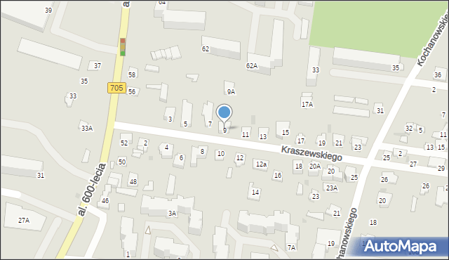 Sochaczew, Kraszewskiego Józefa Ignacego, 9, mapa Sochaczew