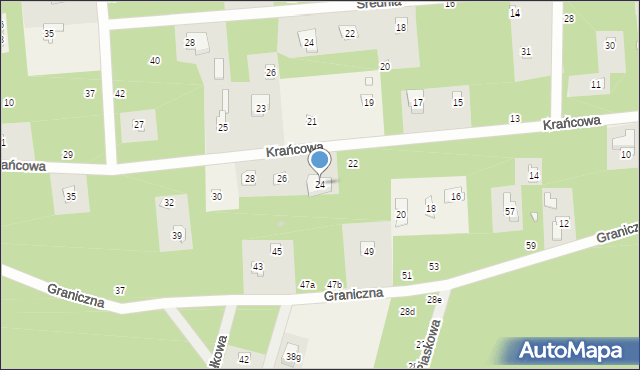 Sokolniki-Las, Krańcowa, 24, mapa Sokolniki-Las