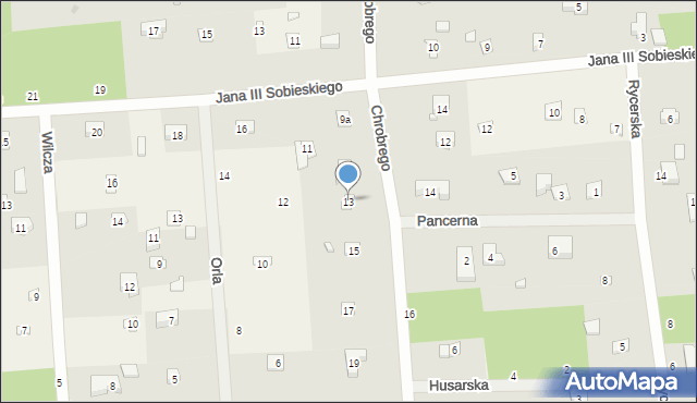 Sokolniki-Las, Króla Bolesława Chrobrego, 13, mapa Sokolniki-Las