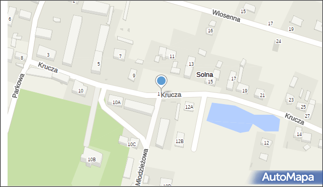 Solna, Krucza, 10f, mapa Solna