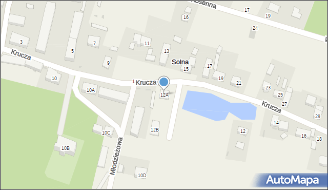 Solna, Krucza, 12A, mapa Solna