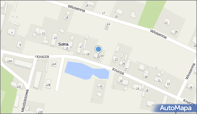 Solna, Krucza, 21, mapa Solna