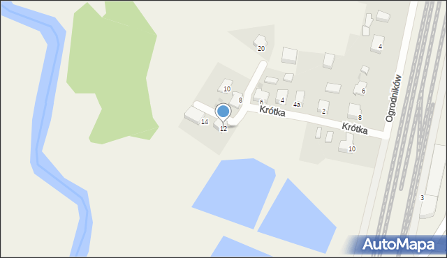 Somonino, Krótka, 12, mapa Somonino