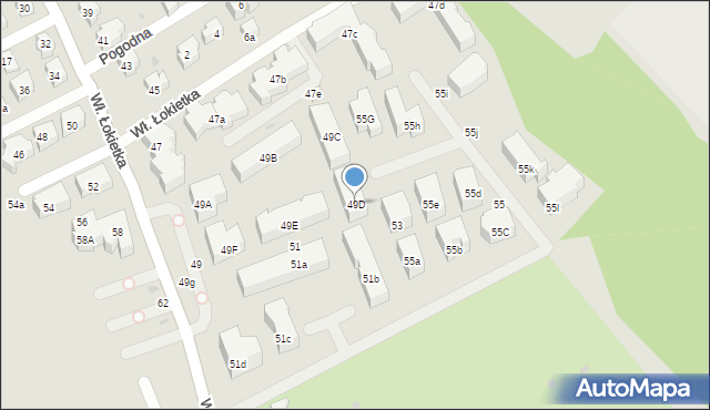 Sopot, Króla Władysława Łokietka, 49D, mapa Sopotu