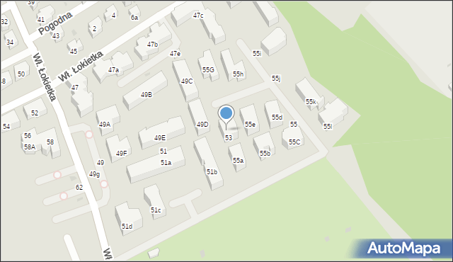 Sopot, Króla Władysława Łokietka, 55F, mapa Sopotu