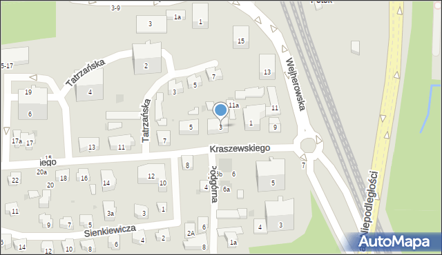 Sopot, Kraszewskiego Józefa Ignacego, 3, mapa Sopotu