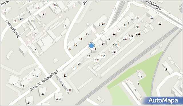 Sosnowiec, Króla Jana III Sobieskiego, 20, mapa Sosnowca