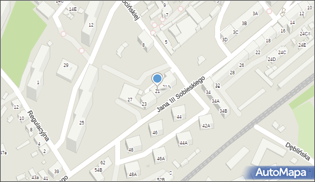 Sosnowiec, Króla Jana III Sobieskiego, 21, mapa Sosnowca