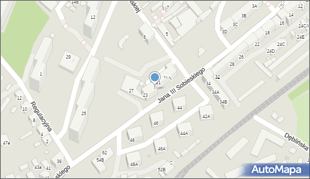 Sosnowiec, Króla Jana III Sobieskiego, 21C, mapa Sosnowca