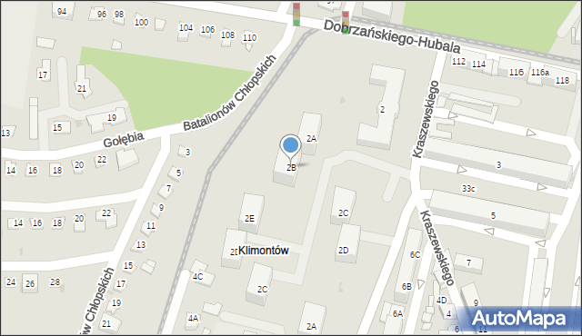 Sosnowiec, Kraszewskiego Józefa Ignacego, 2B, mapa Sosnowca