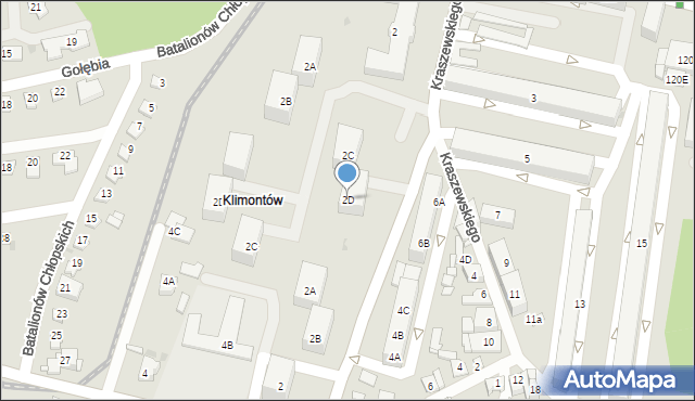 Sosnowiec, Kraszewskiego Józefa Ignacego, 2D, mapa Sosnowca