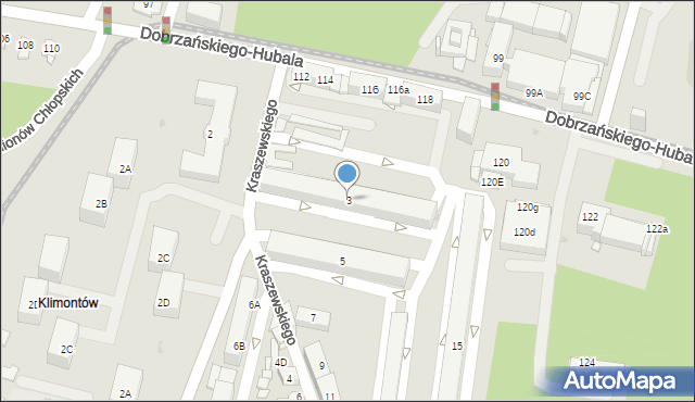 Sosnowiec, Kraszewskiego Józefa Ignacego, 3, mapa Sosnowca