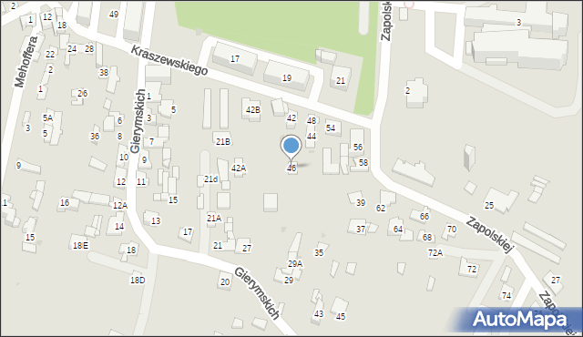 Sosnowiec, Kraszewskiego Józefa Ignacego, 46, mapa Sosnowca