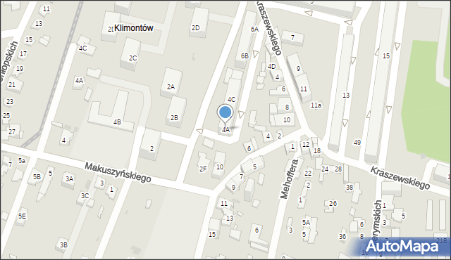 Sosnowiec, Kraszewskiego Józefa Ignacego, 4A, mapa Sosnowca