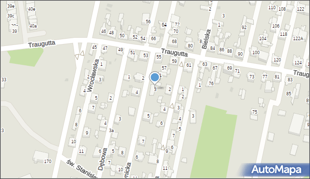 Sosnowiec, Krynicka, 3, mapa Sosnowca