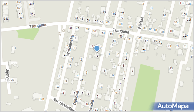 Sosnowiec, Krynicka, 4, mapa Sosnowca