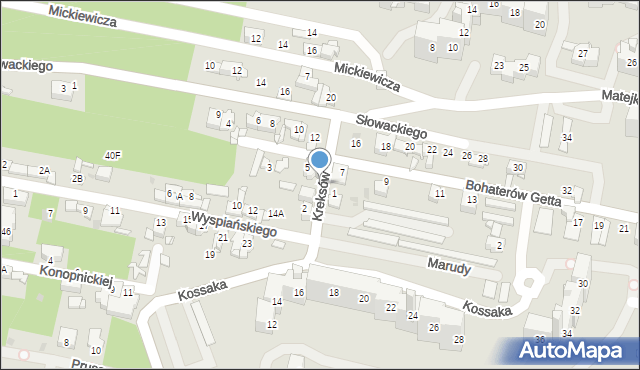 Sosnowiec, Kreksów Mateusza i Władysława, 5, mapa Sosnowca