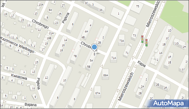 Sosnowiec, Króla Bolesława Chrobrego, 5, mapa Sosnowca