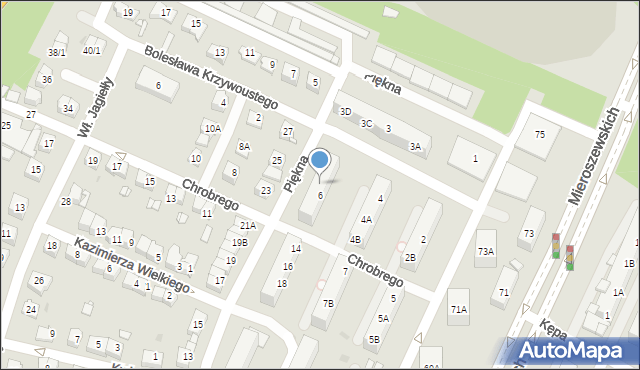 Sosnowiec, Króla Bolesława Chrobrego, 6A, mapa Sosnowca