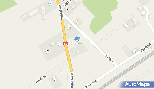 Spychowo, Krótka, 1, mapa Spychowo