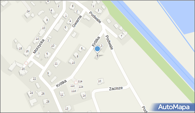 Spytkowice, Krótka, 5, mapa Spytkowice