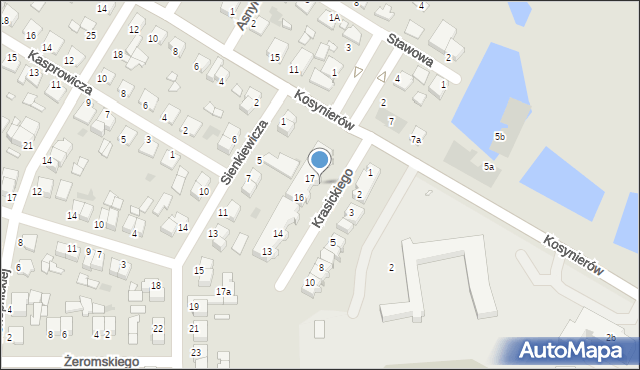 Środa Wielkopolska, Krasickiego Ignacego, bp., 17, mapa Środa Wielkopolska