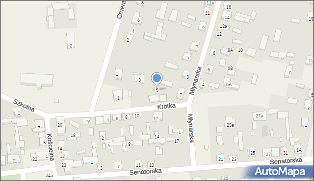 Stanisławów, Krótka, 5, mapa Stanisławów