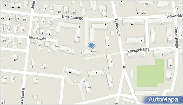 Stąporków, Krasińskiego Zygmunta, 3, mapa Stąporków